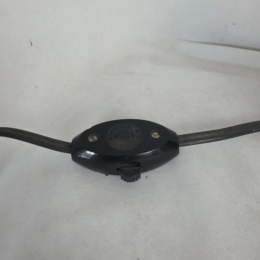 VTG Victorian Lamp Cinderella Carriage Street Lamp Bakelite Switch Cobalt Glass